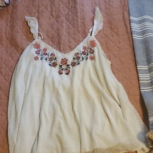 White floral embroidered Torrid Cami